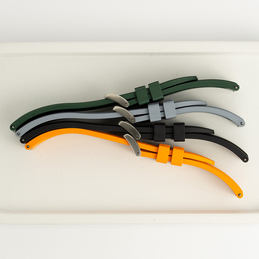 FKM Rubber Watch Strap - Black