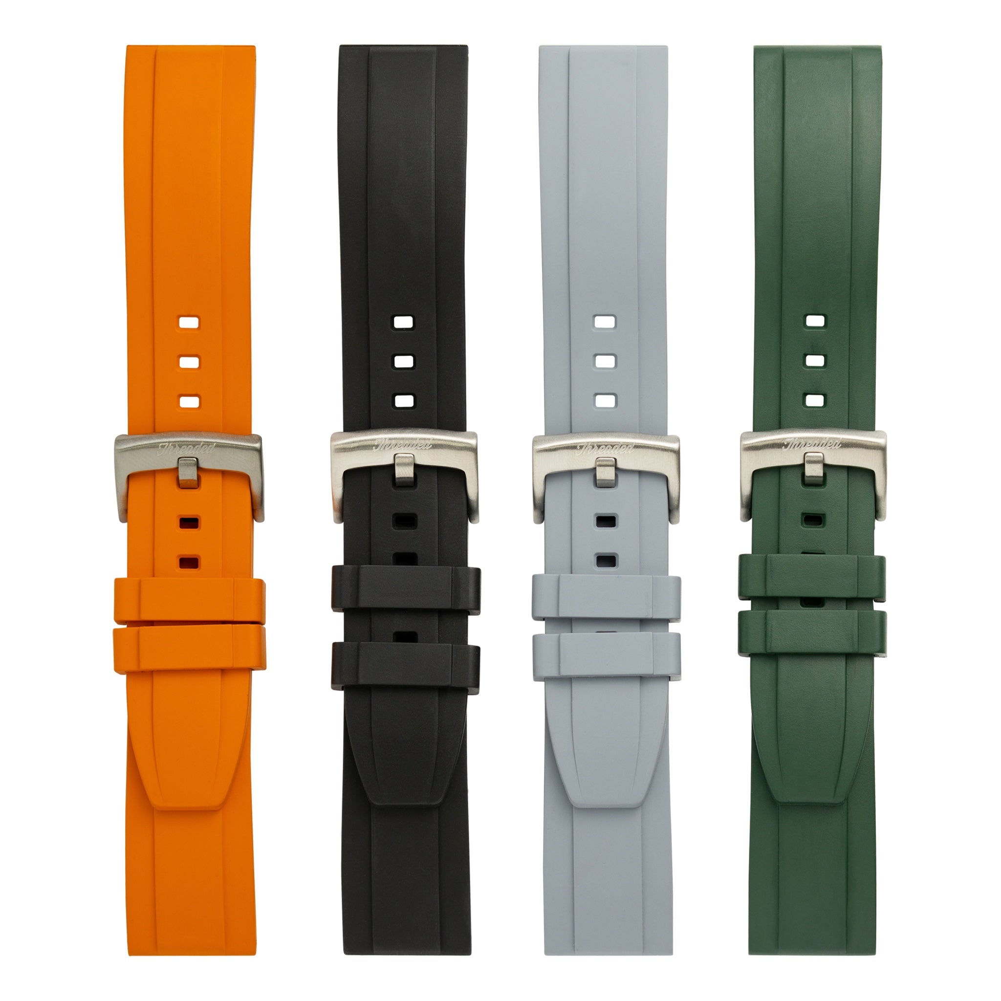 FKM Rubber Watch Strap - Black