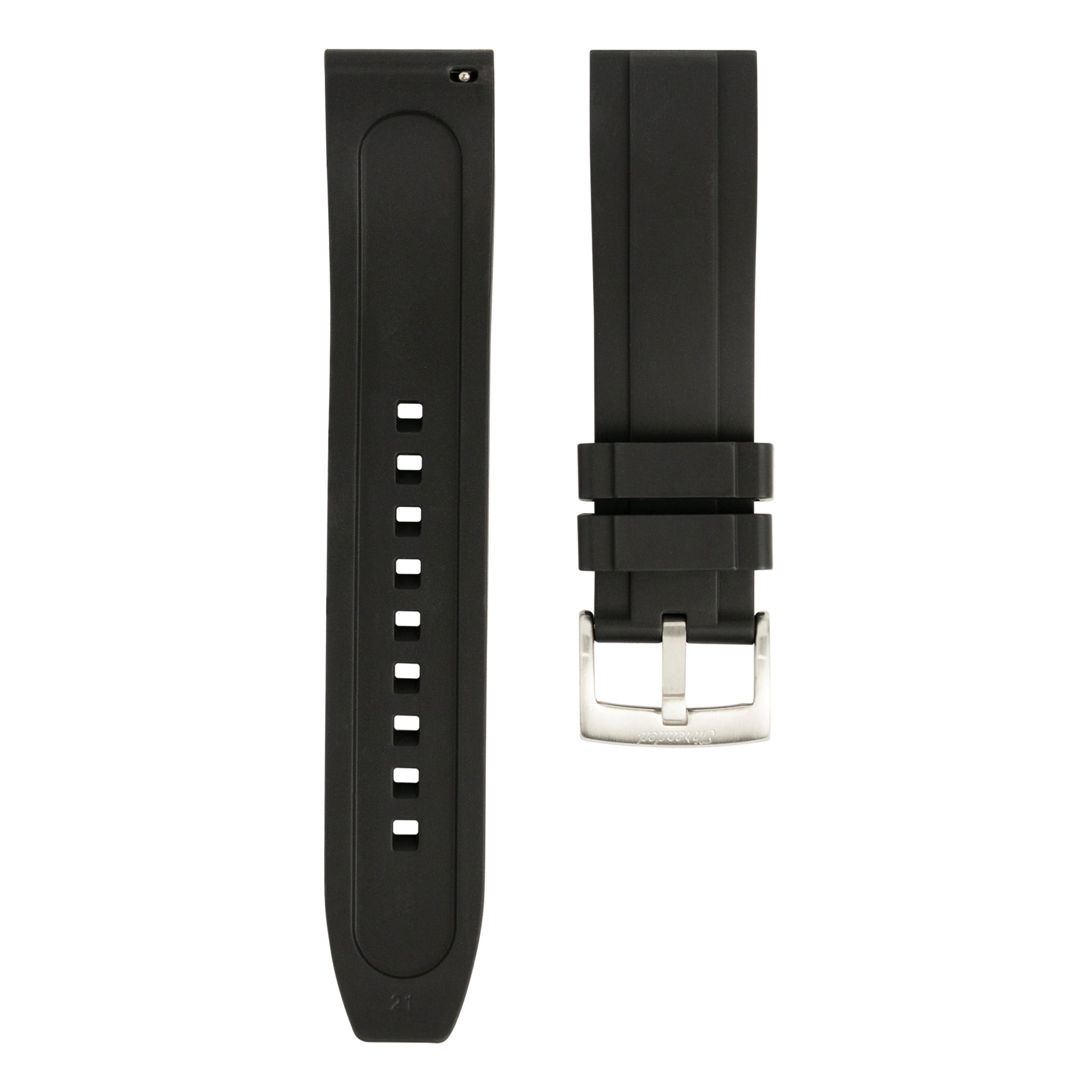 FKM Rubber Watch Strap - Black