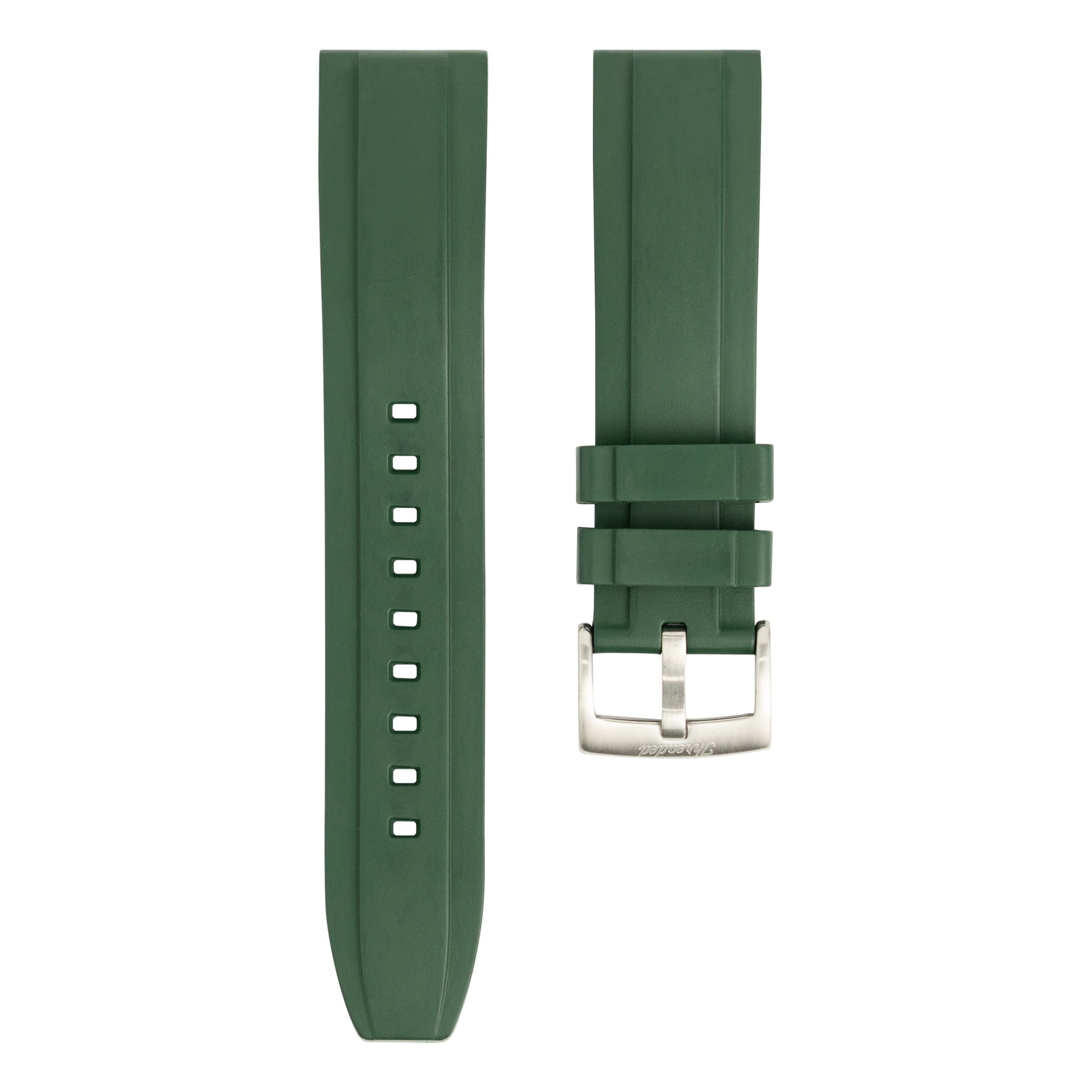 FKM Rubber Watch Strap - Green