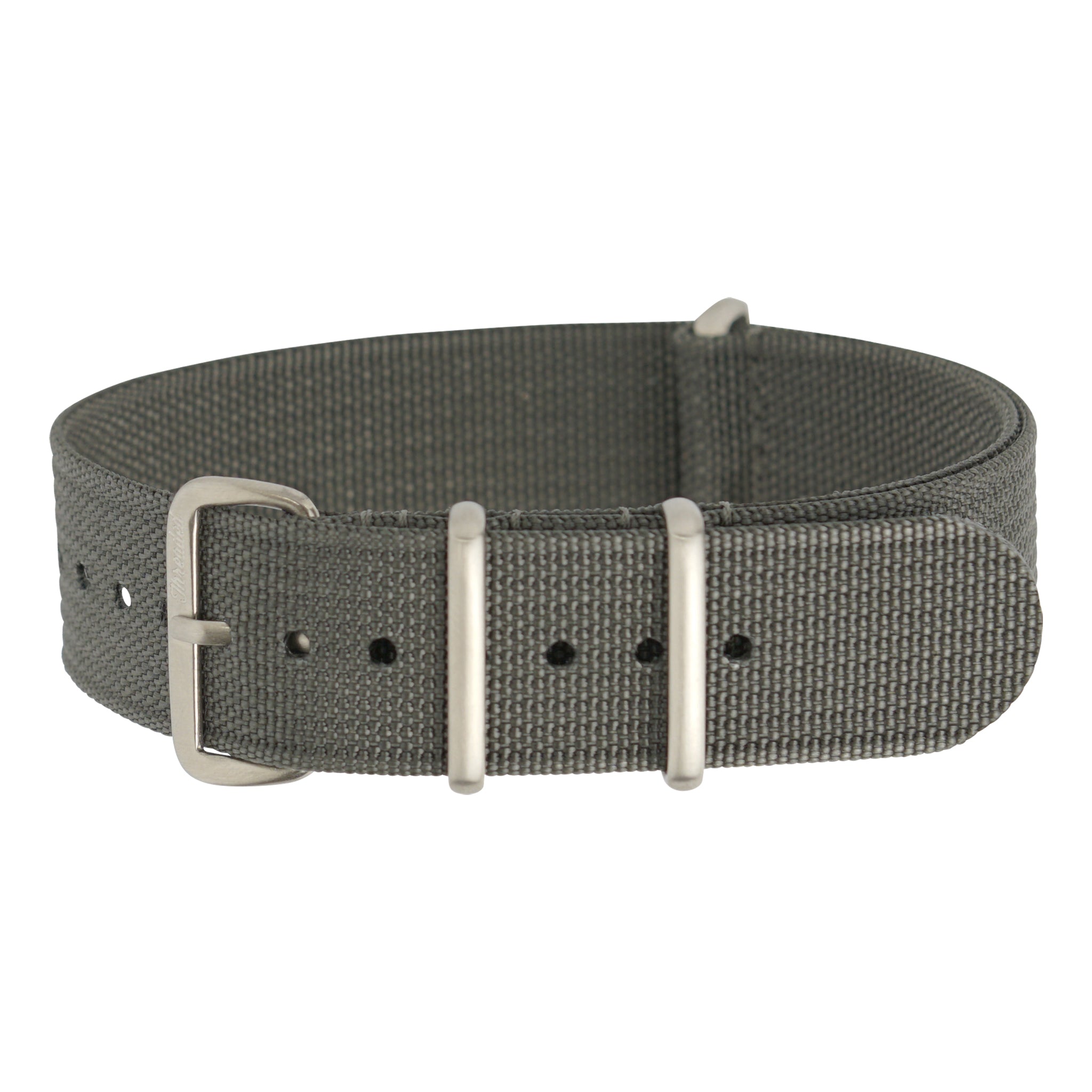 Ribbed Military Nylon Watch Strap - Charcoal Gray