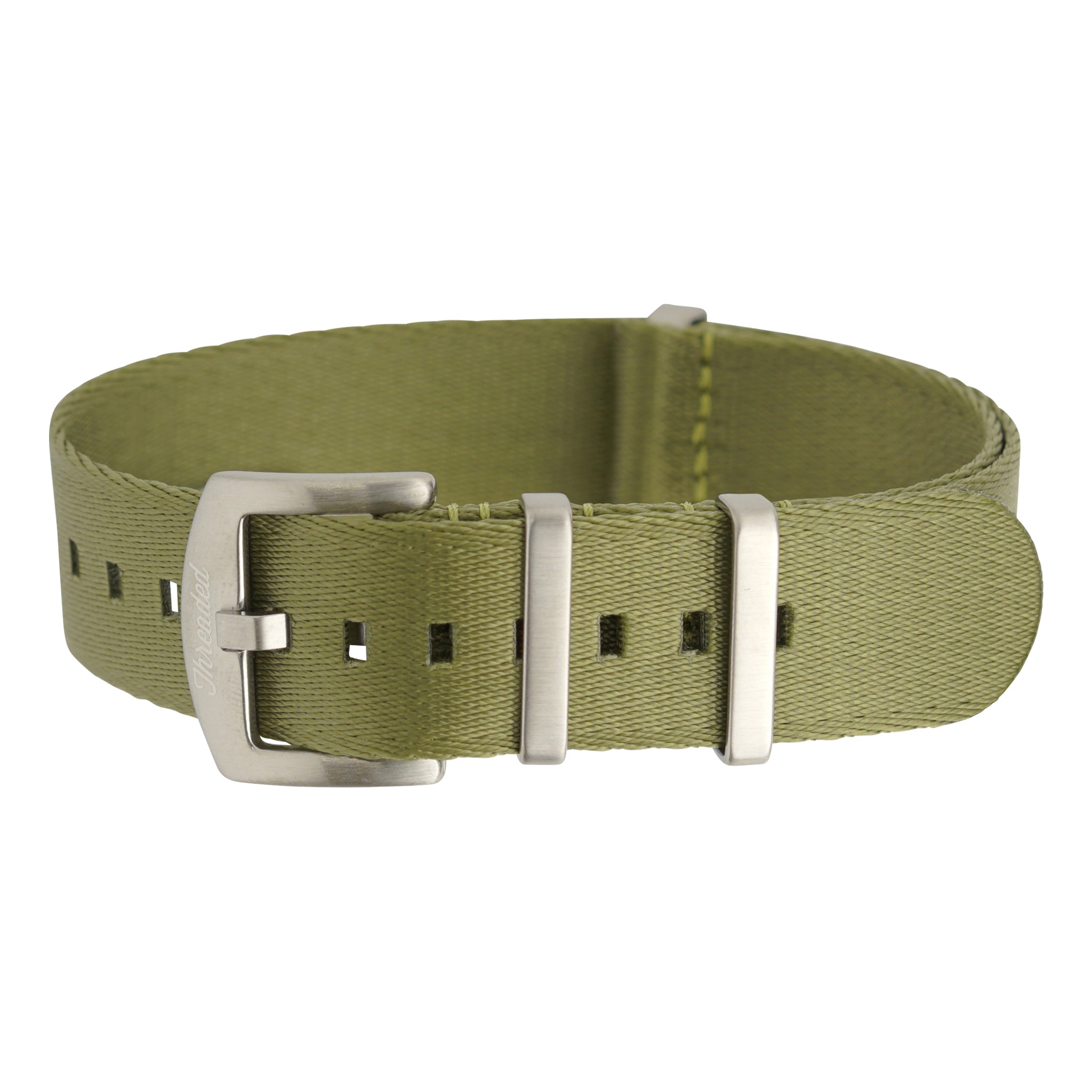 Seatbelt Military Nylon Watch Strap - Olive Green