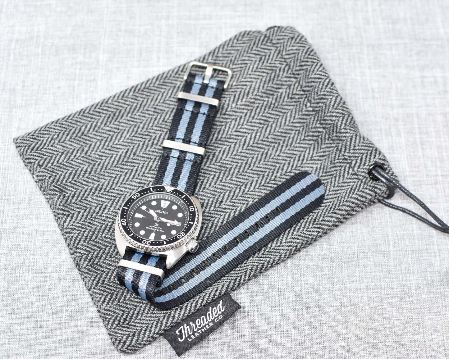 NATO Style Watch Strap | Gray & Black
