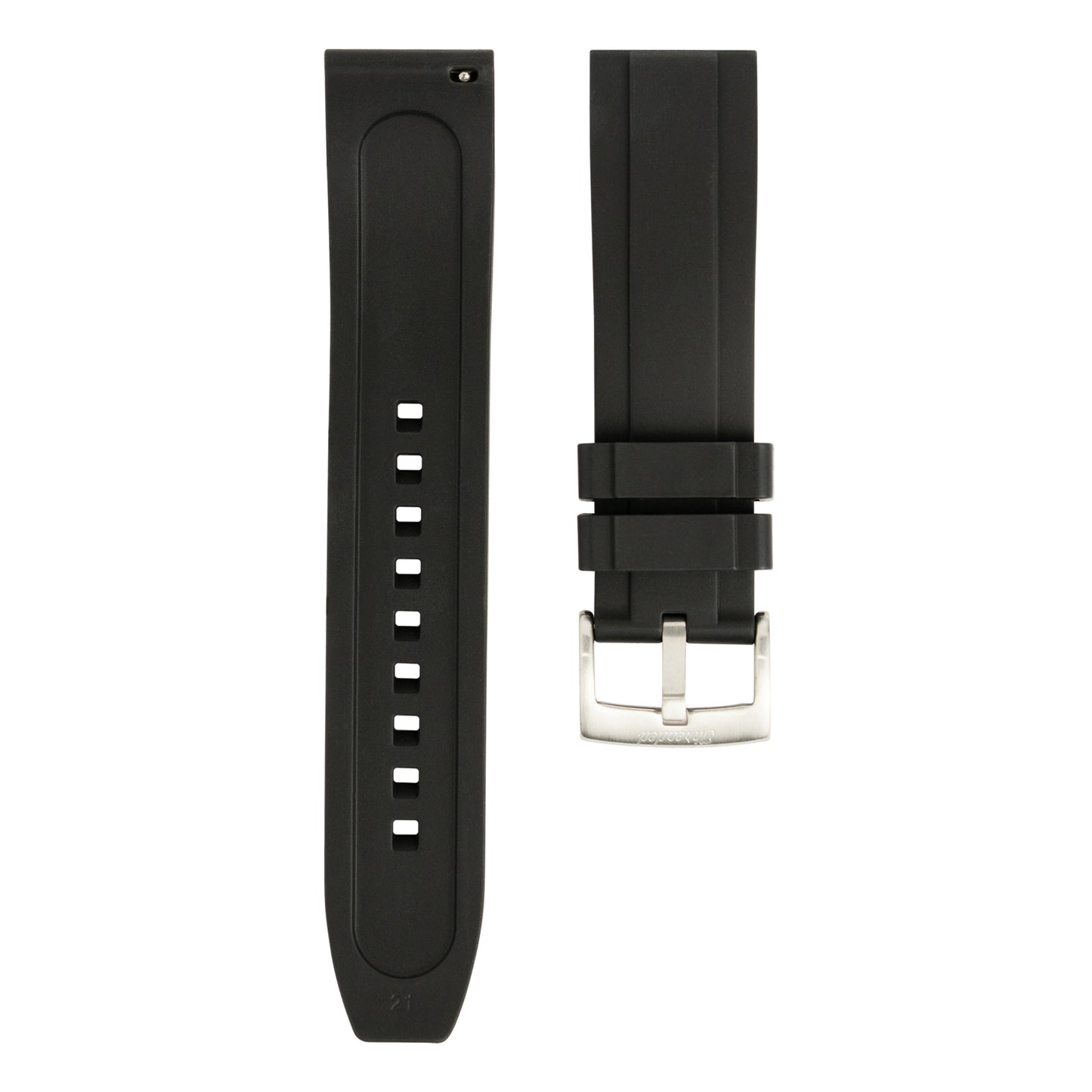 FKM Rubber Watch Strap - Black