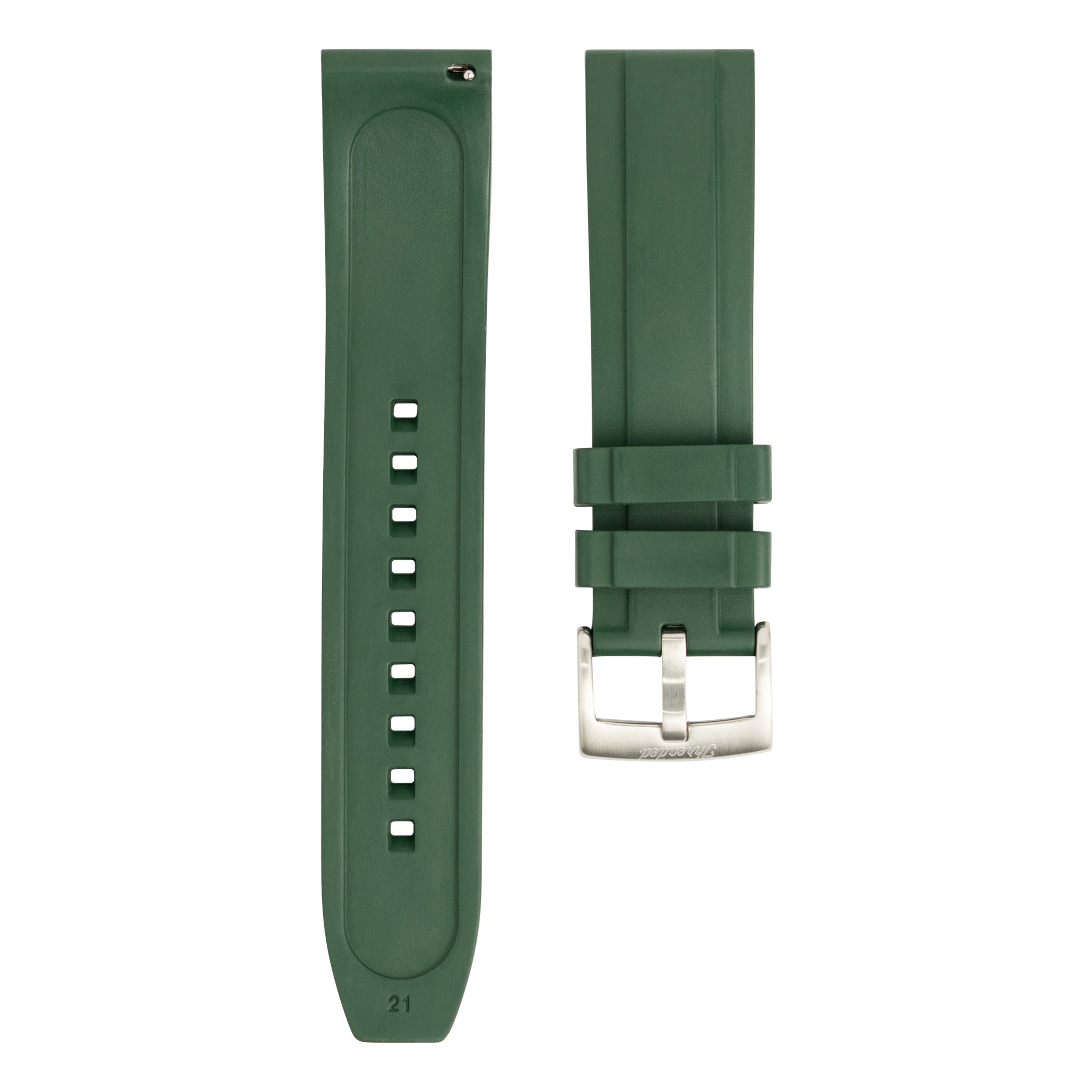 FKM Rubber Watch Strap - Green