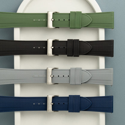 FKM Geo Rubber Watch Strap - Black