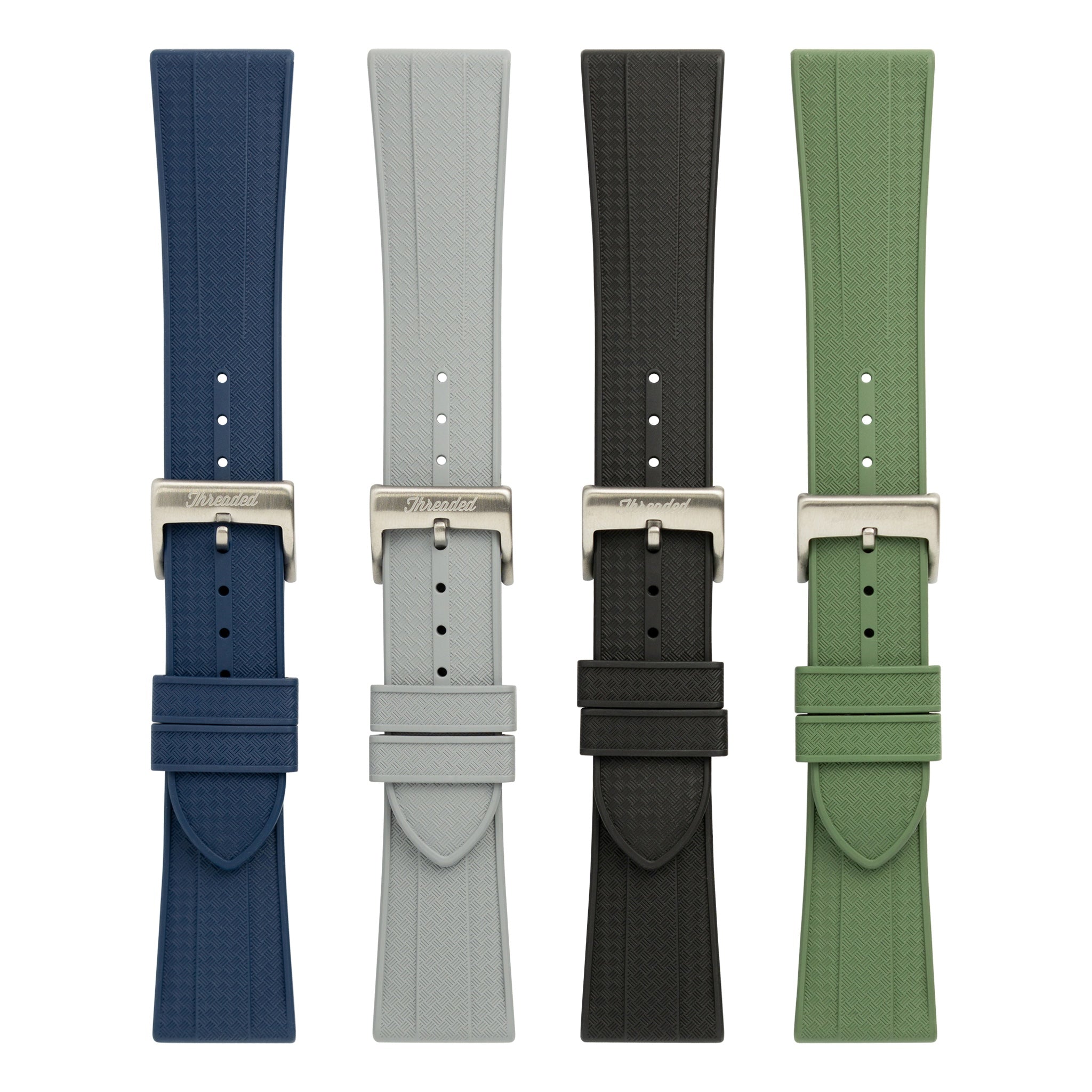 FKM Geo Rubber Watch Strap - Black