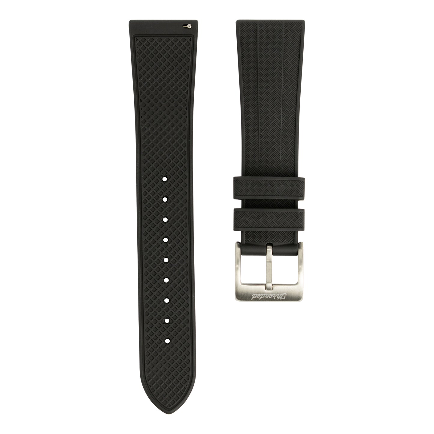 FKM Geo Rubber Watch Strap - Black