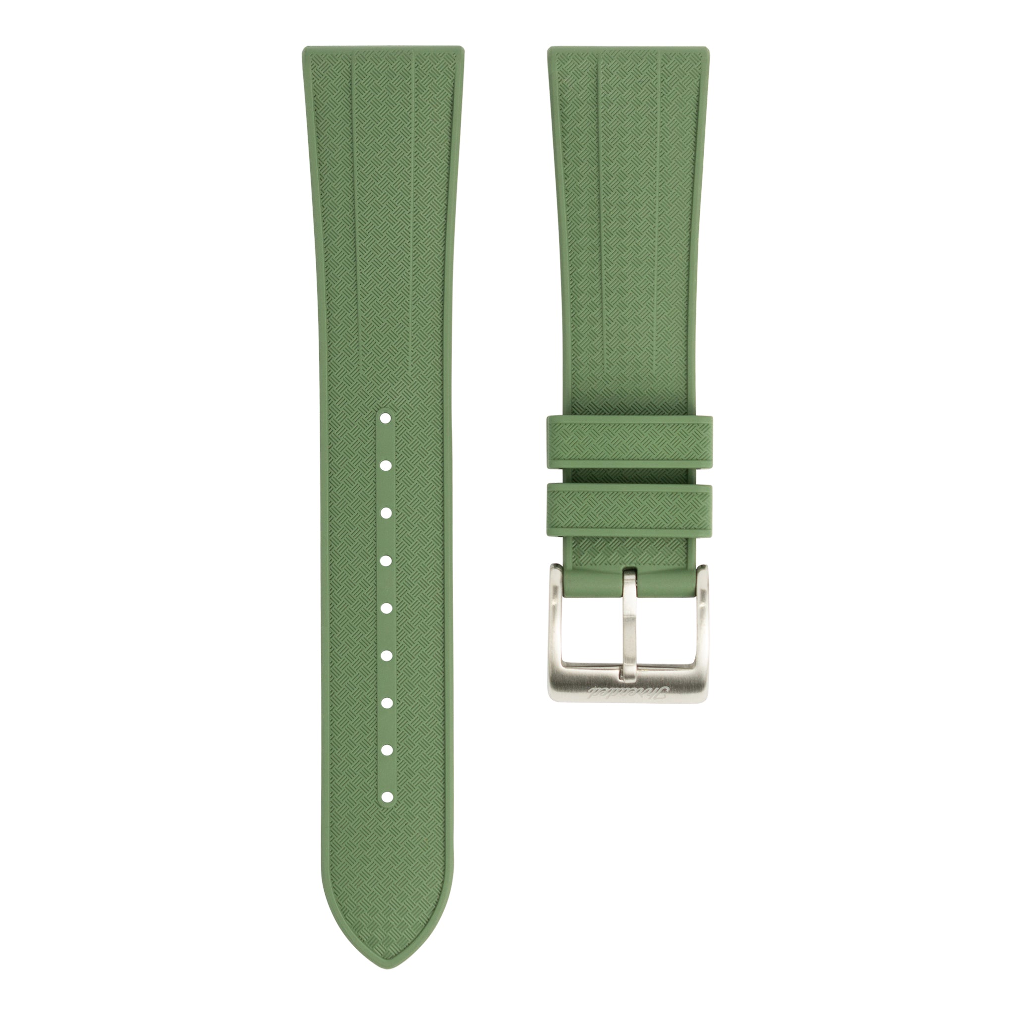FKM Geo Rubber Watch Strap - Green