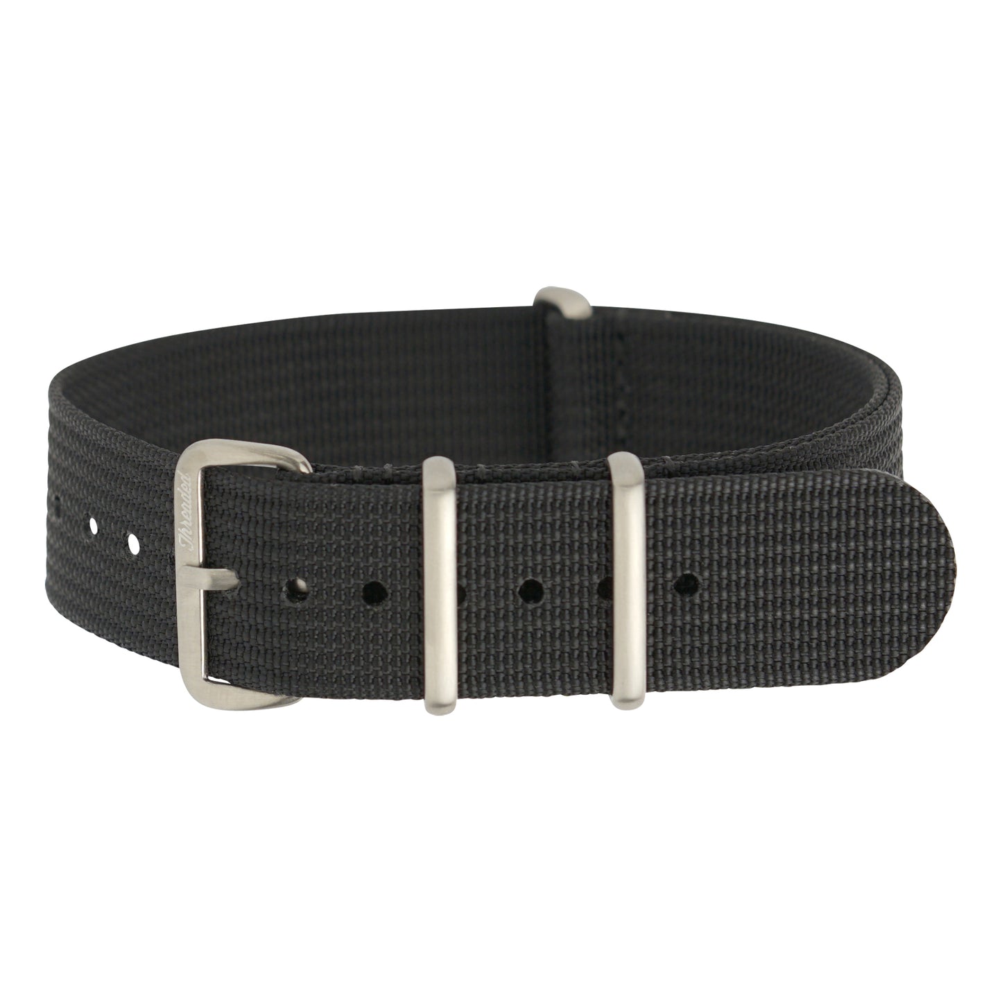 Ribbed Military Nylon Watch Strap - Black