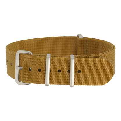Ribbed Military Nylon Watch Strap - Tan