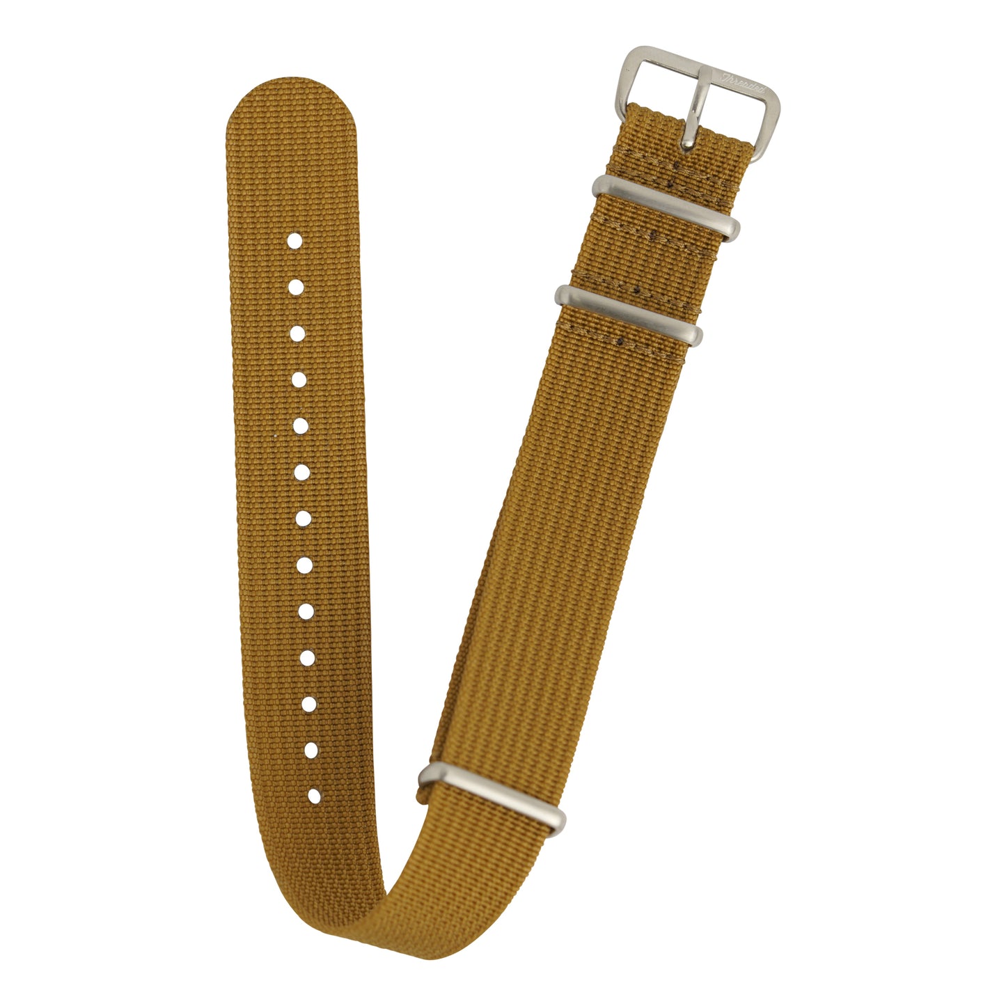 Ribbed Military Nylon Watch Strap - Tan