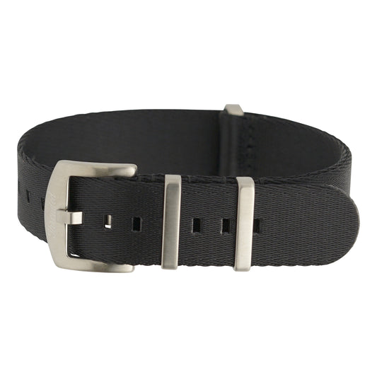 Seatbelt Military Nylon Watch Strap - Black