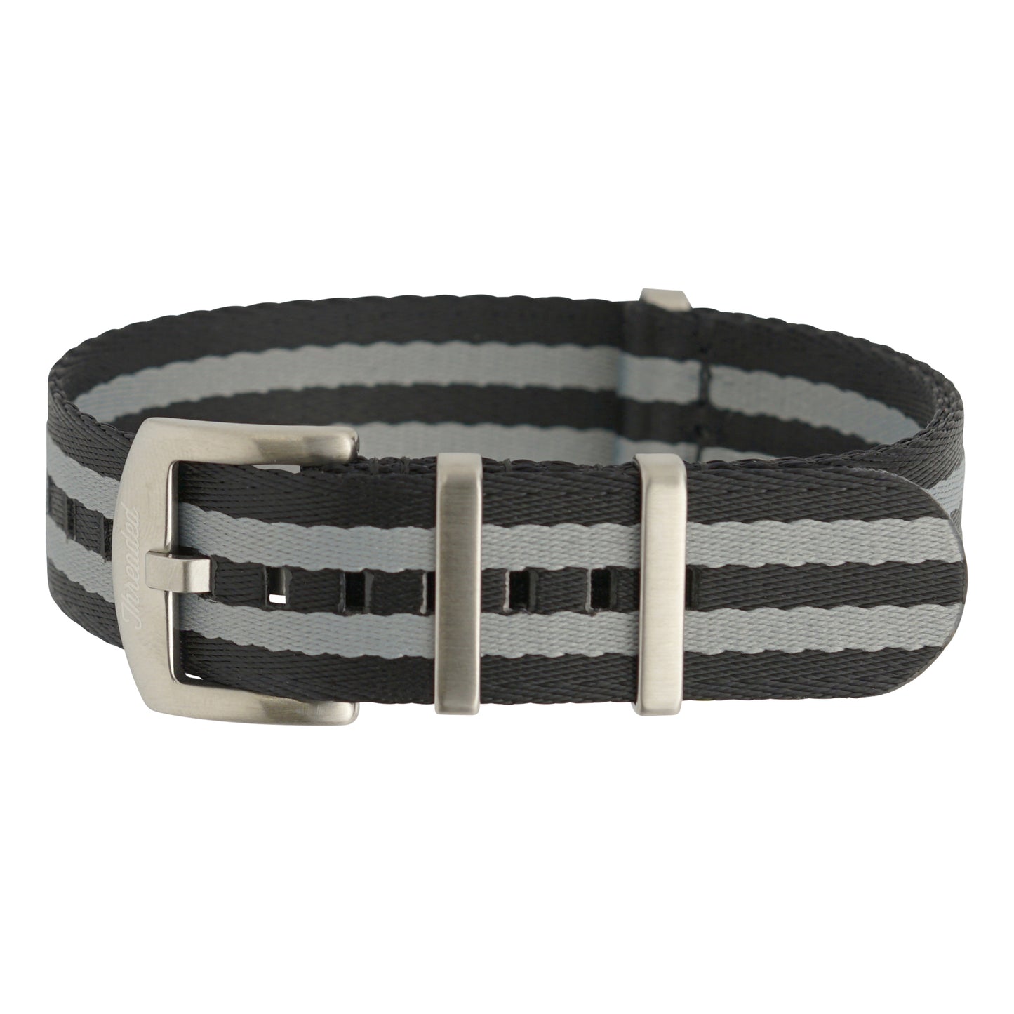 Seatbelt Military Nylon Watch Strap - Black & Gray