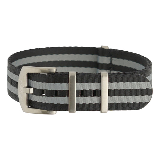 Seatbelt Military Nylon Watch Strap - Black & Gray