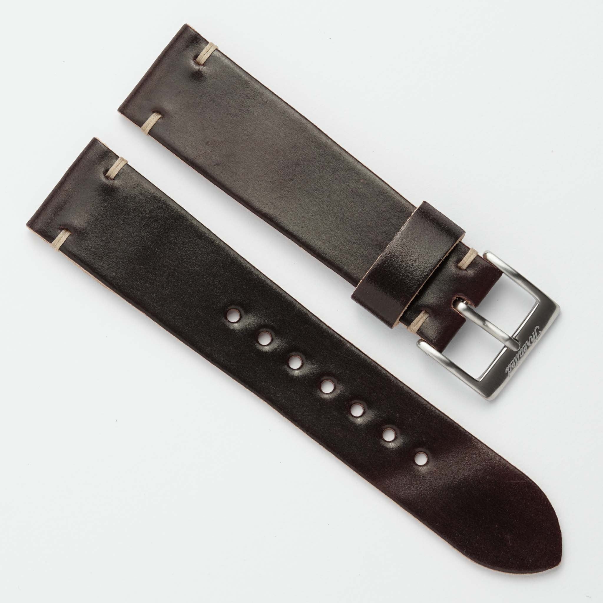 Horween Burgundy Color 8 Shell Cordovan | Natural Thread