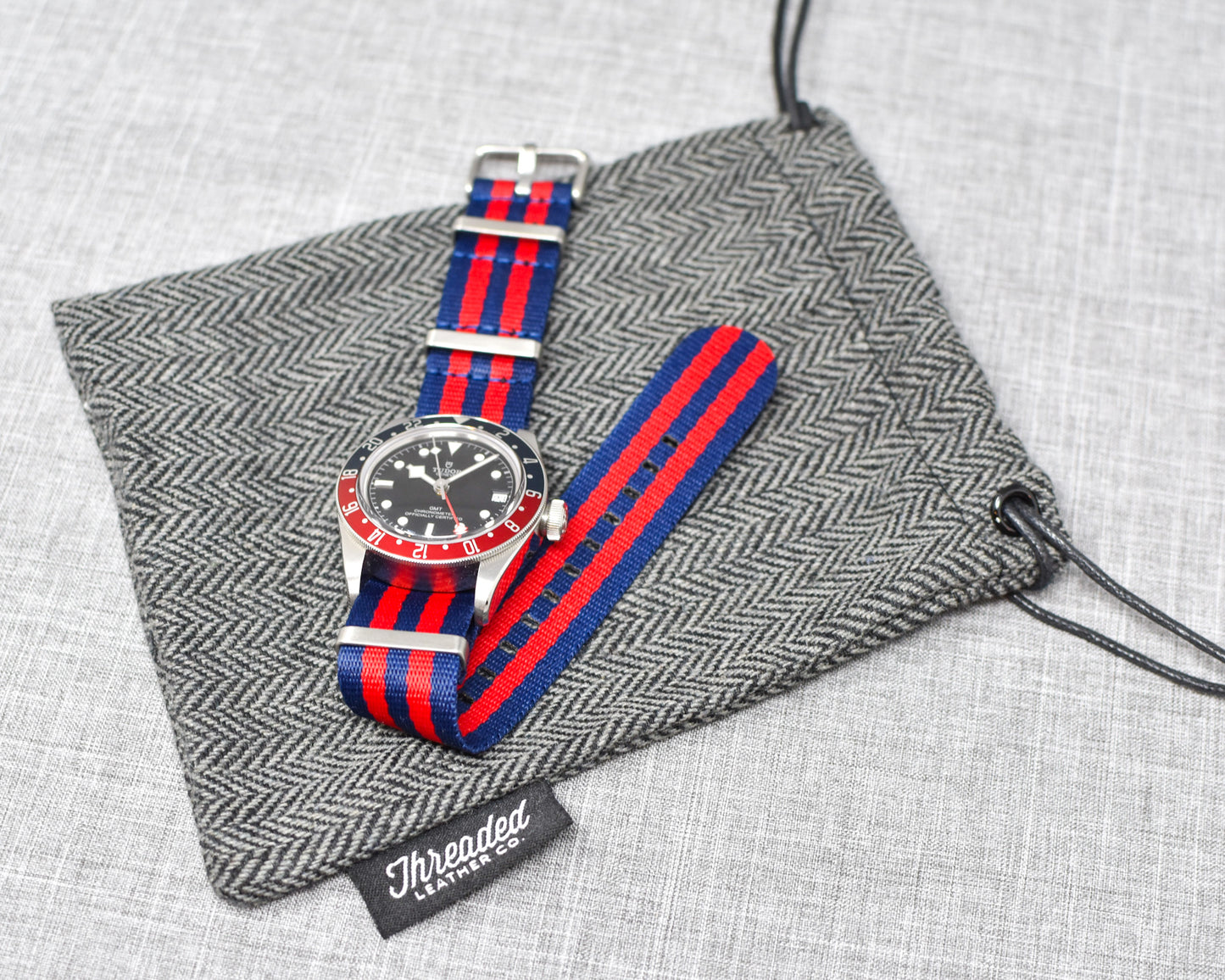 NATO Style Watch Strap | Navy & Red
