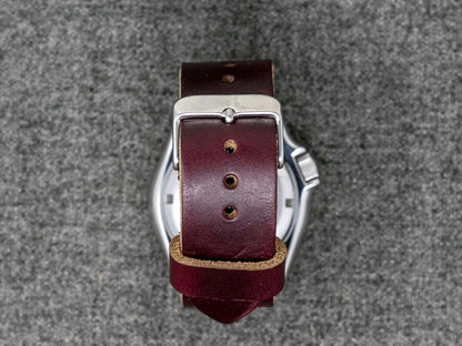 Horween Color 8 Chromexcel Leather Watch Strap, Natural Thread