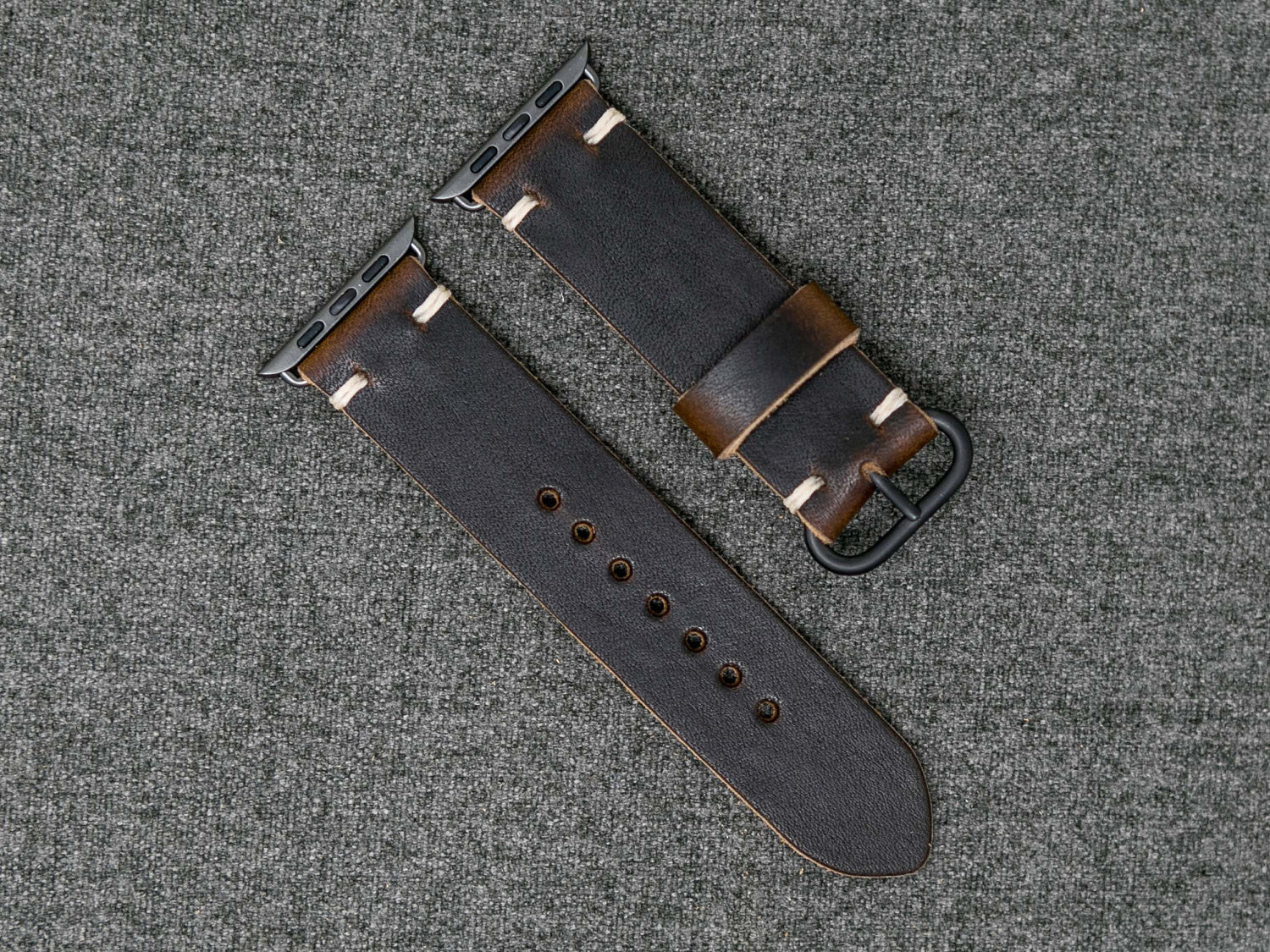 Horween Brown Nut Dublin - Apple Watch Band | Threaded Leather Co.
